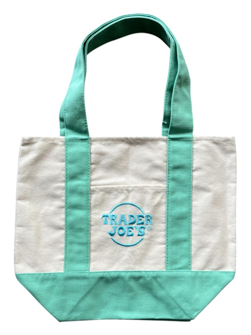 NWT Trader Joe’s Mini Pastel Canvas Tote Bag